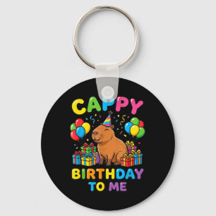 Porte-clés Fille d'anniversaire capybara kawaii Fête d'animal