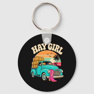 Porte-clés Fille de foin Cowgirl côtière Camion de coucher de