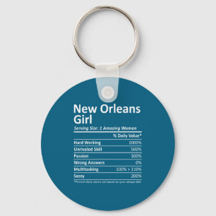 Porte-clés Fille de la Nouvelle-Orléans La Louisiane Ville Am