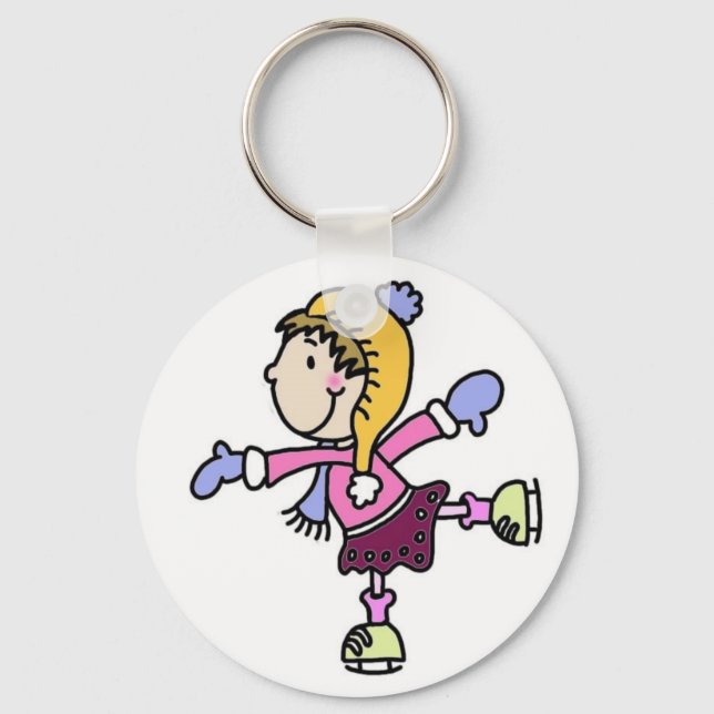 Porte-clés Fille de patinage sur glace (Recto)