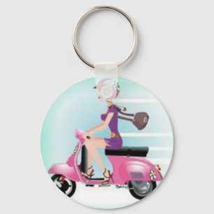 Porte-clés Fille de scooter