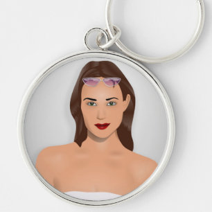 PORTE-CLÉS FILLE D'ÉTÉ