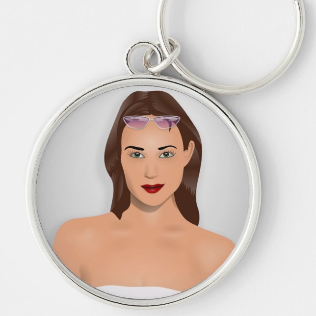 PORTE-CLÉS FILLE D'ÉTÉ (Devant)