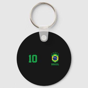 Porte-clés Fille Drapeau Brésil Fierté Brésilienne Maillot de