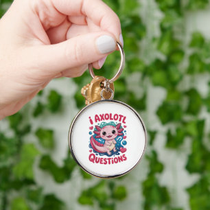 Porte-clés Fille Je Questions Axolotl Mignon Drôle