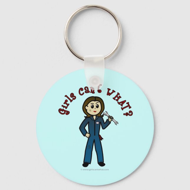 Porte-clés Fille mécanique légère (Recto)