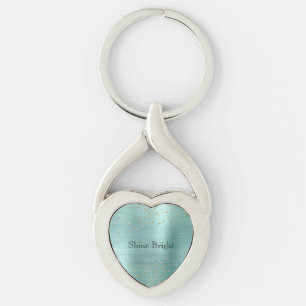 Porte-clés Fille Mint Gold Glam Sparkle Confetti