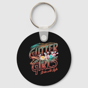 Porte-clés Filles de gouttière Enthousiaste de quilles Femme