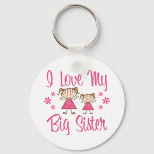 Porte-clés Filles de rose de grande soeur d'amour