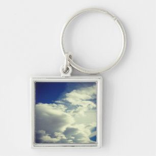 Porte-clés Filtre Vintage Paysage de Nuages Photo Carrée