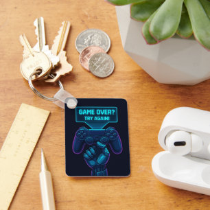 Porte-clés Fini ? Essayez à nouveau! - Gamer futuriste Cool