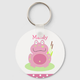 Porte-clés FIONA THE PINK FROG Favoriser ou nom PORTE - CLÉ d