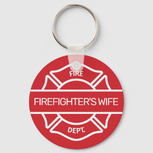 Porte-clés Firefighter's Wife Red  Keychain