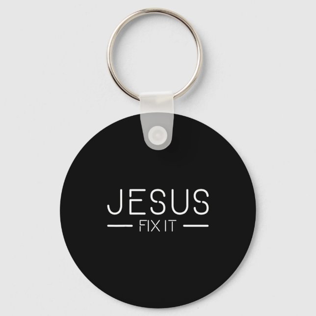 Porte-clés Fix It Jesus Funny Christian Fashion  (Recto)