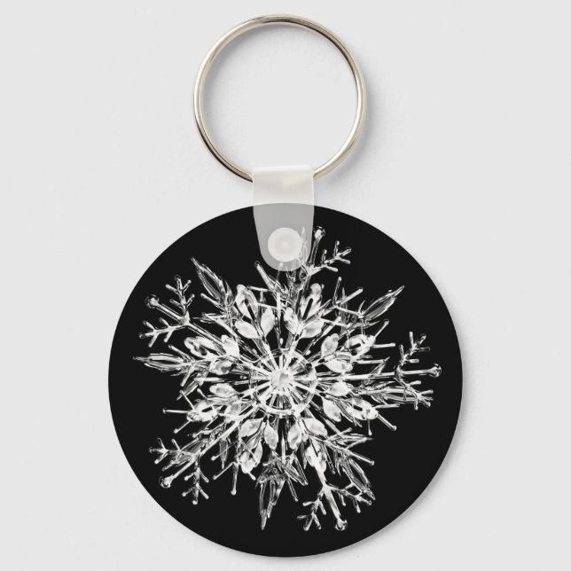 Porte-clés Flacon de neige en cristal de glace (Recto)