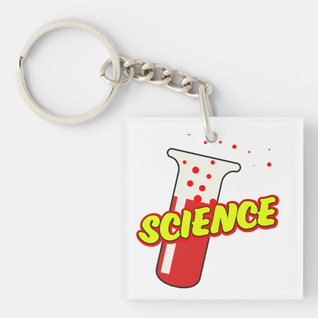 Porte-clés Flacon de science dessin animé (Devant)