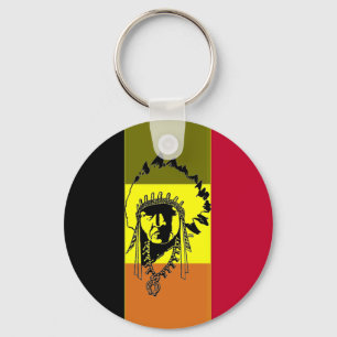 Porte-clés Flag Of Belgium Striped Indian Keychain