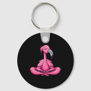 Porte-clés Flamant de méditation Bouddhiste Zen Bouddha Yoga
