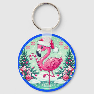 Porte-clés Flamant de Noël Sublimation Clipart-10424