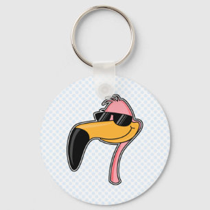 Porte-clés Flamant rose d'amortisseur
