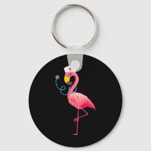 Porte-clés Flamant rose d'infirmière - Amusant de Flamant ros