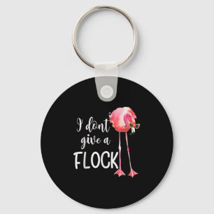 Porte-clés Flamant rose Je ne donne pas un troupeau drôle vac