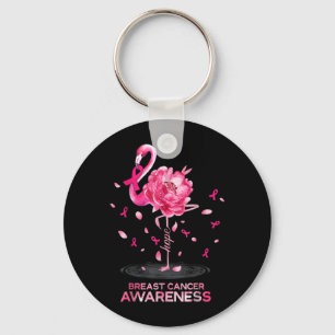 Porte-clés Flamant rose Pink Ribbon Sensibilisation au cancer