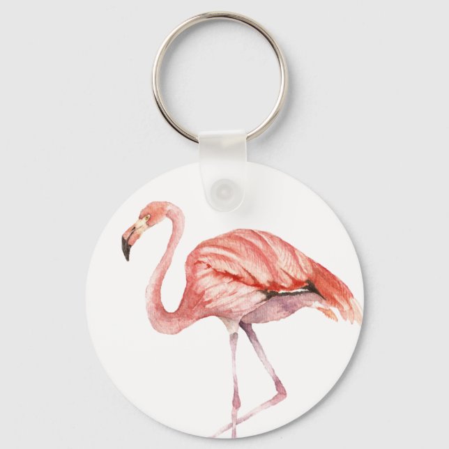 Porte-clés Flamant rose rose (Recto)