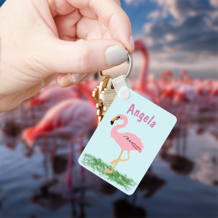 Porte-clés Flamant rose rose Porte - clé personnalisé
