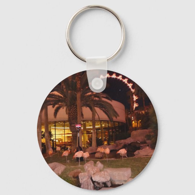 Porte-clés Flamants roses, Porte - clé Las Vegas (Recto)