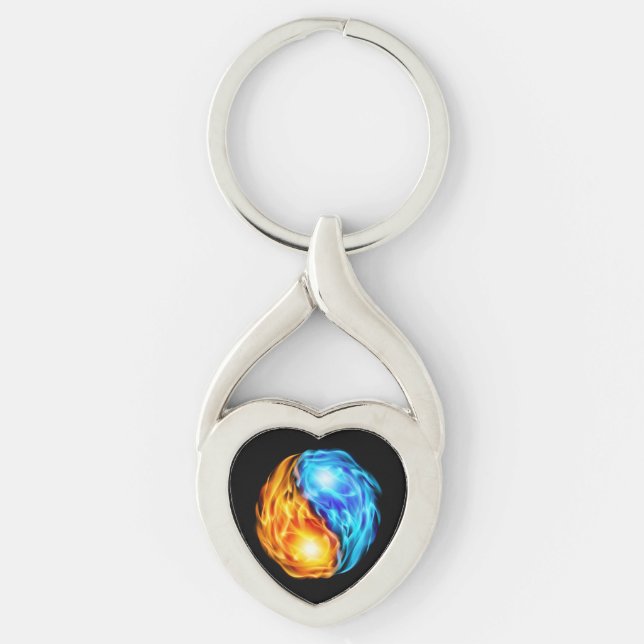 Porte-clés Flames jumelles (Devant)