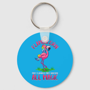 Porte-clés Flamincorn Partie Flamant Partie Licorne Animal Ma