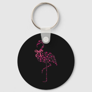 Porte-clés Flamingo Coquet Cœur Mignon Rose Saint-Valentin 