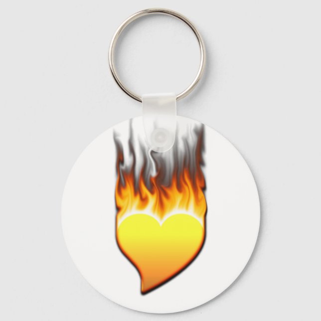 Porte-clés Flamme cardiaque inclinée III (Recto)