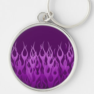 Porte-clés Flammes de course violet cool