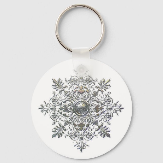 Porte-clés Fléau de neige en argent (Recto)