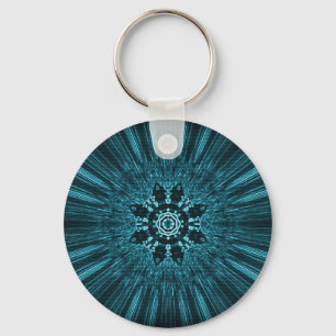 Porte-clés Flèche de neige bleu brillant en hiver