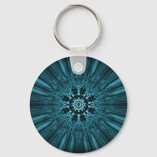 Porte-clés Flèche de neige bleu brillant en hiver (Recto)
