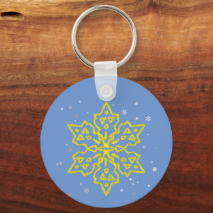 Porte-clés Flèche-neige en or