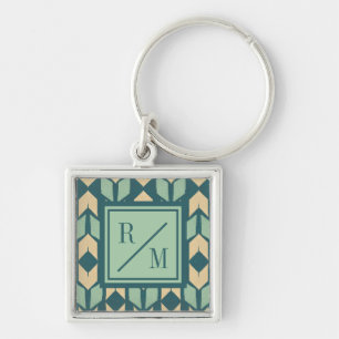 Porte-clés Flèche turquoise géométrique extérieure d'étape  