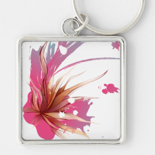 Porte-clés Fleur Abstraite d'Hibiscus