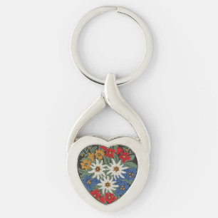 Porte-clés Fleur alpine suisse Edelweiss