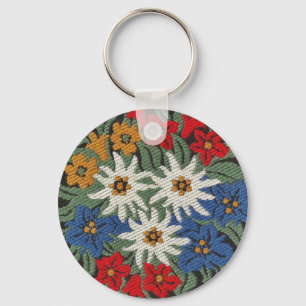Porte-clés Fleur alpine suisse Edelweiss