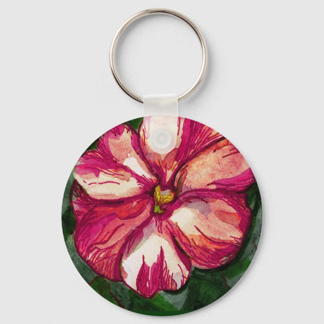 Porte-clés Fleur Balsam rose (Recto)