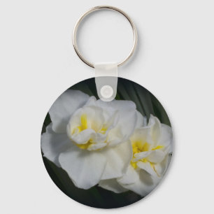 Porte-clés Fleur blanche