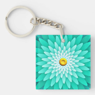 Porte-clés Fleur bleue Mandala-68566