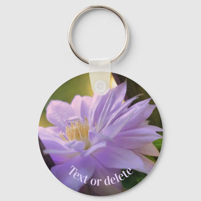 Porte-clés Fleur Clematis nichée Personnalisée (Recto)