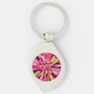 Porte-clés Fleur Confetti Rose