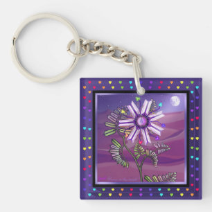 Porte-clés fleur dans le désert