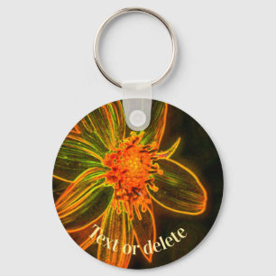 Porte-clés Fleur d'art Abstrait Daisy Personnalisé